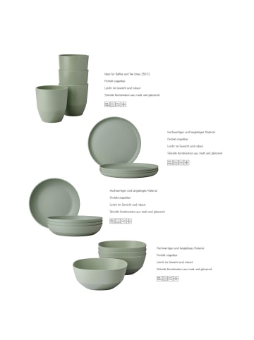 Mepal 8-tlg. Geschirr-Set Silueta in – in Nordic Black