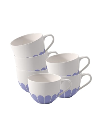 Villeroy & Boch 6er Set Kaffeetassen Fleur Couleur 160 ml in Bleu