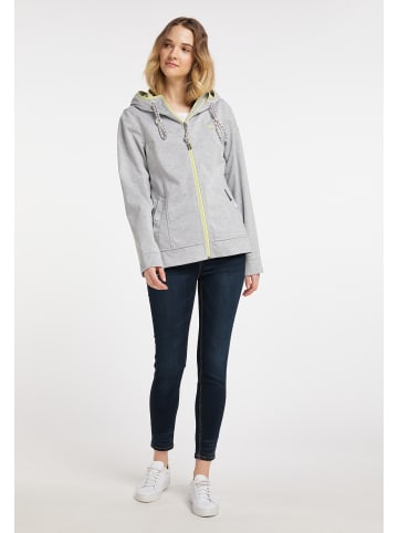 Schmuddelwedda Damen Funktionsjacke in Hellgrau Melange Hellgelb