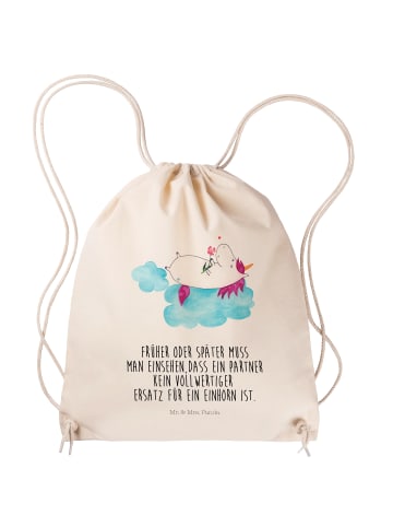 Mr. & Mrs. Panda Stoffbeutel Einhorn Verliebt mit Spruch in Creme