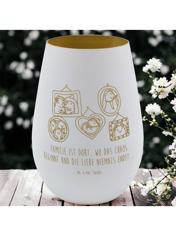 Mr. & Mrs. Panda Teelichthalter Igel Familie mit Spruch in Weiß