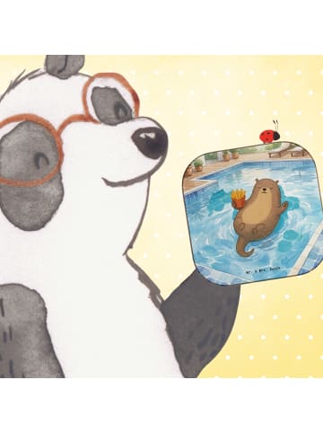 Mr. & Mrs. Panda Bierdeckel Otter Schwimmbad Pommes Design ohne ... in Weiß