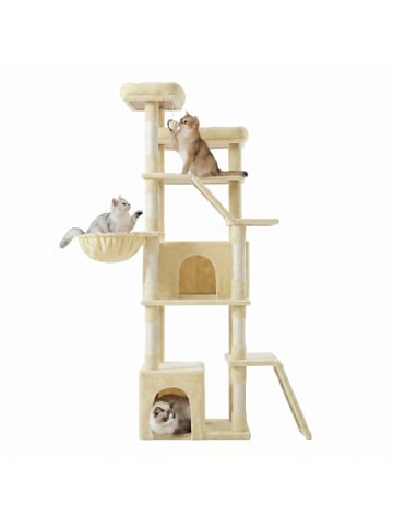 Feandrea Katzenbaum Clawfy in Beige - (B)45 x (H)184.5 x (T)55 cm