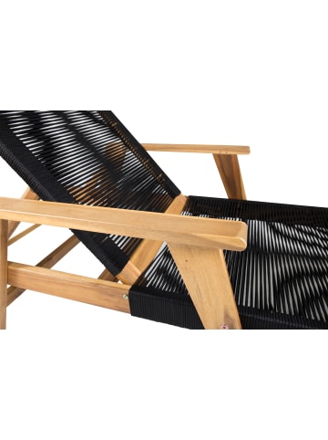 ebuy24 Loungestuhl John Schwarz, Natur 73 x 200 cm
