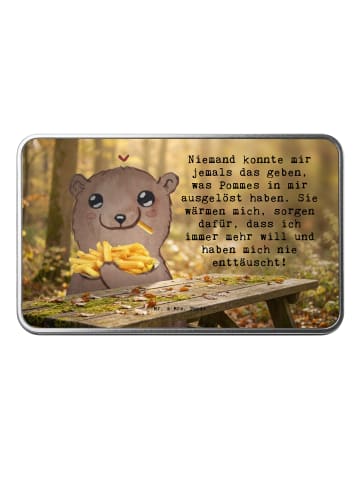 Mr. & Mrs. Panda Dose Bär Pommes verliebt Design mit Spruch in Weiß