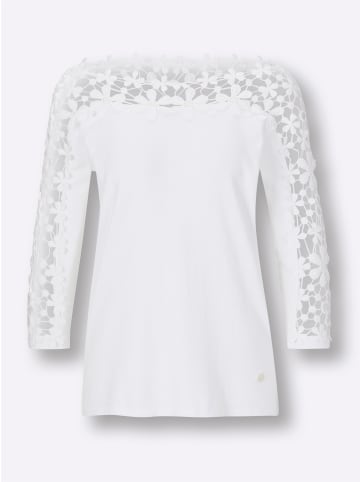 creation L Lyocell-Viskose-Pullover in ecru