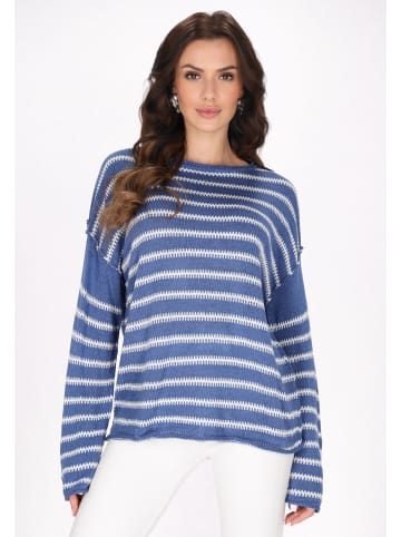 faina Women Sweater in blue white