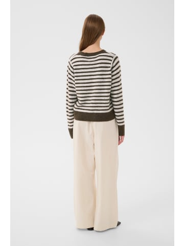 Karen By Simonsen Strickjacke KBNoabelle Regular fit in Chocolate Chip Melange Stripe