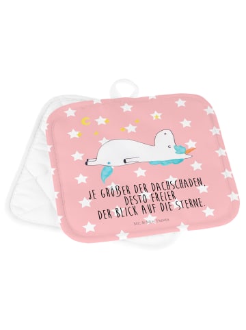 Mr. & Mrs. Panda 2er Set Topflappen  Einhorn Sternenhimmel mit S... in Rot Pastell