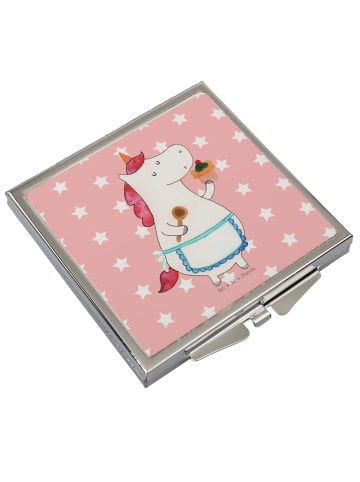 Mr. & Mrs. Panda Schminkspiegel Einhorn Küche ohne Spruch in Rot Pastell