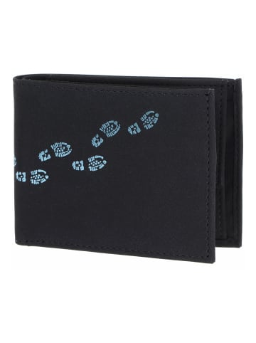 oxmox New Cryptan Geldbörse RFID Schutz 8.5 cm in schwarz-footsteps 2.0 cyan