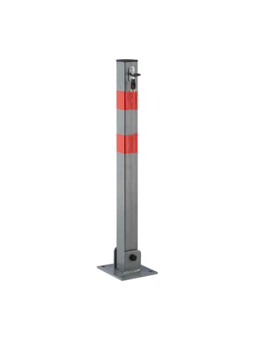 relaxdays Absperrpfosten in Anthrazit - (B)15 x (H)65 x (T)13 cm