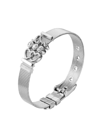 Steel_Art Armband Milanaise poliert in weiß