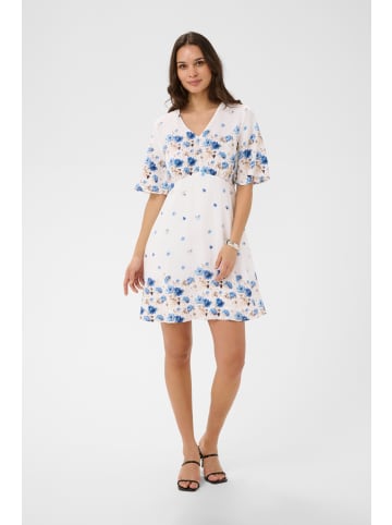 Kaffe Kleid KArosine Tight fit in Blue Tones Border Flower
