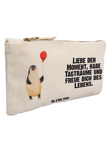 Mr. & Mrs. Panda Kulturbeutel Pinguin Luftballon mit Spruch in Weiß