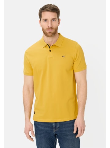 Camel Active Poloshirt mit Kontrastdetails in Sonnengelb