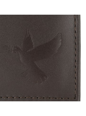 oxmox Leather Geldbörse RFID Schutz Leder 11 cm in braun-freedom pigeon