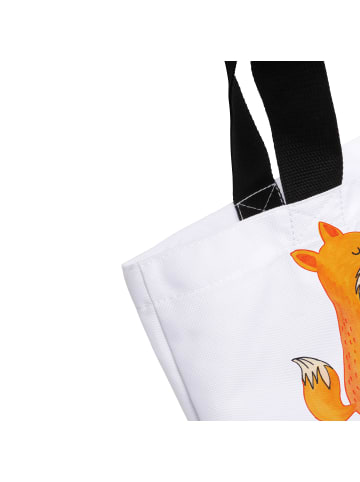 Mr. & Mrs. Panda Reisetasche Füchse Liebe mit Spruch in Weiß