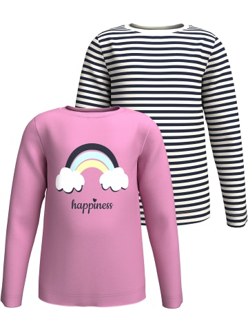 Kidsworld Langarmshirt in altrosa/geringelt