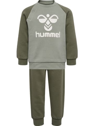 Hummel Kinder Trainingsanzug "Hmlhumming Crewsuit" in Grün