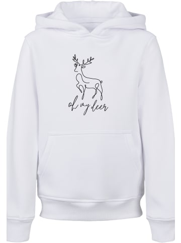 F4NT4STIC Hoodie Winter Christmas Deer in weiß