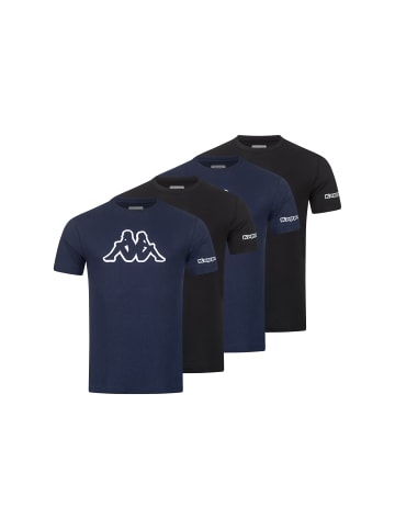 Kappa Kappa 4er Set T-Shirt LOGO in 2xNavy/2xSchwarz