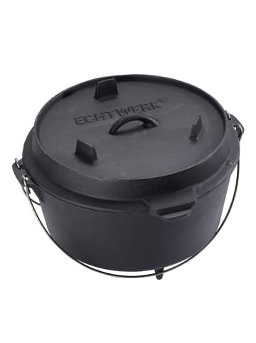 Echtwerk Gusseiserner Dutch Oven groß 76 l in Schwarz