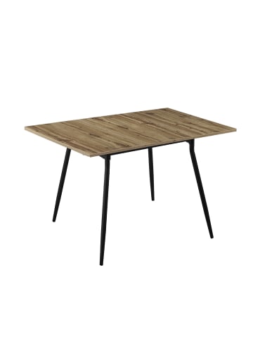 B&D Home Ausziehtisch JONTE in Natureiche - (B)80-120 x (H)76 x (T)80 cm