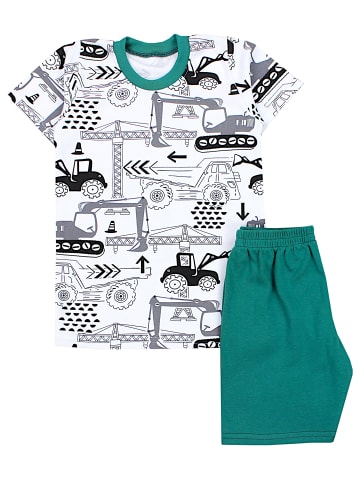 TupTam Kinder Jungen Pyjama Set Kurzarm 2-teilig Sommer in grün