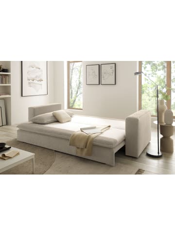 Furn.Design Schlafsofa beige Cord, Sofa 3-Sitzer mit Bettfunktion 244 cm