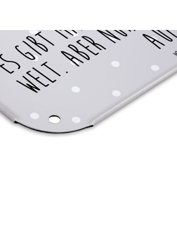 Mr. & Mrs. Panda Lustiges Blechschild Papa Bär mit Spruch in Grau Pastell