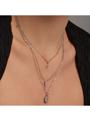Luxenter Rhodium-plated sparkling zirconia necklace - Alphabet
