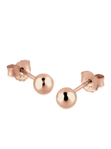 Elli Ohrringe 925 Rosegold Kugel, Geo in Rosegold