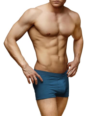 normani 6 Herren Boxershorts aus Viskose mit Geschenk Box in Dunkelblau