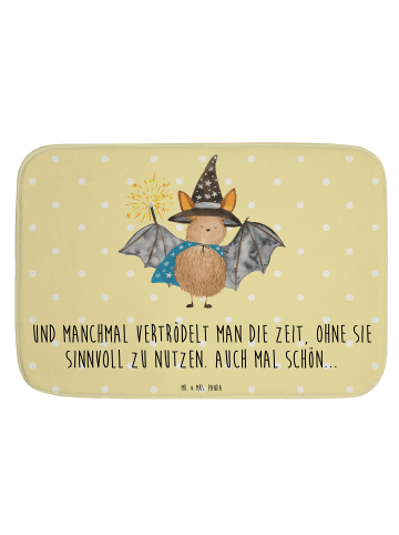 Mr. & Mrs. Panda Badvorleger Fledermaus Zauberer mit Spruch in Gelb Pastell