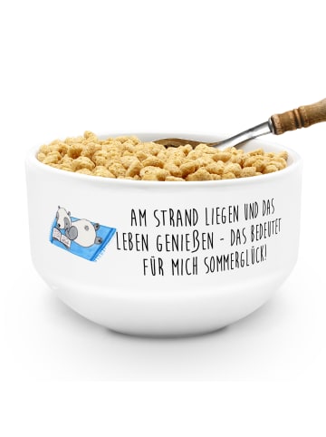 Mr. & Mrs. Panda Salatschüssel Sommerglück mit Spruch in Weiß