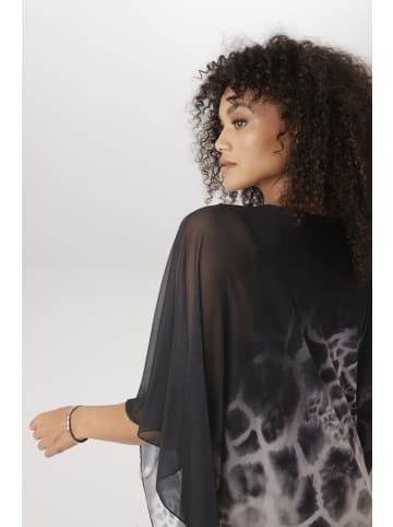 Aniston PLUS Blusenshirt in schwarz-beige