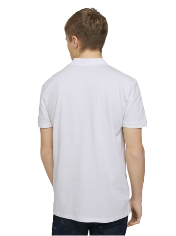 Tom Tailor Tom Tailor Poloshirt Basic Polo Polohemd Chest Artwork in weiß