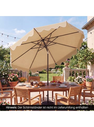COSTWAY Sonnenschirm 270 cm in Beige