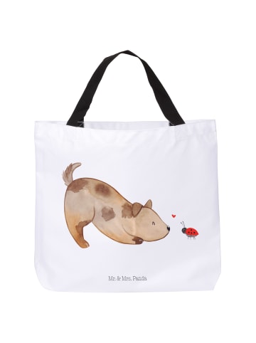 Mr. & Mrs. Panda Damen Schultertasche Hund Marienkäfer ohne Spruch in Weiß