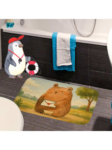 Mr. & Mrs. Panda Badteppich Bär Vermissen Design ohne Spruch in Weiß