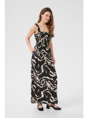 Kaffe Kleid KAmartha Regular fit in Black/Nature Organic Lines