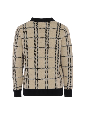 caneva Damen Sweater in SCHWARZ WOLLWEISS KARIERT