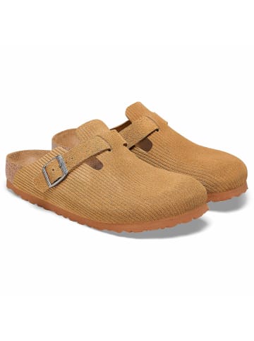 Birkenstock Sandale Boston Suede Embossed in Hellbraun