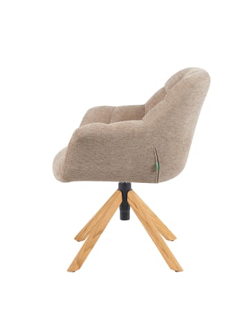 DUBI Möbel 2er-Set: Bürostuhl Mika-Iven in Beige - (B)65 x (H)82 x  (T)66 cm