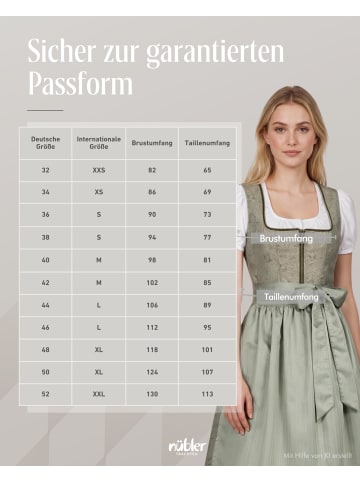 Nübler Midi Dirndl Gala in Salbei