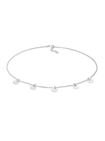 Elli Halskette 925 Sterling Silber Geo, Plättchen in Silber
