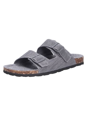Giesswein Tieffußbett Pantolette MERINO SLIDES in grau