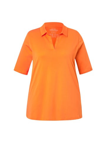 Ulla Popken Poloshirt in helles orange