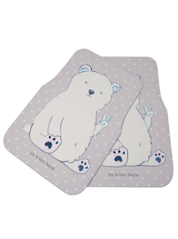 Mr. & Mrs. Panda Automatte Eisbär Faul ohne Spruch in Grau Pastell